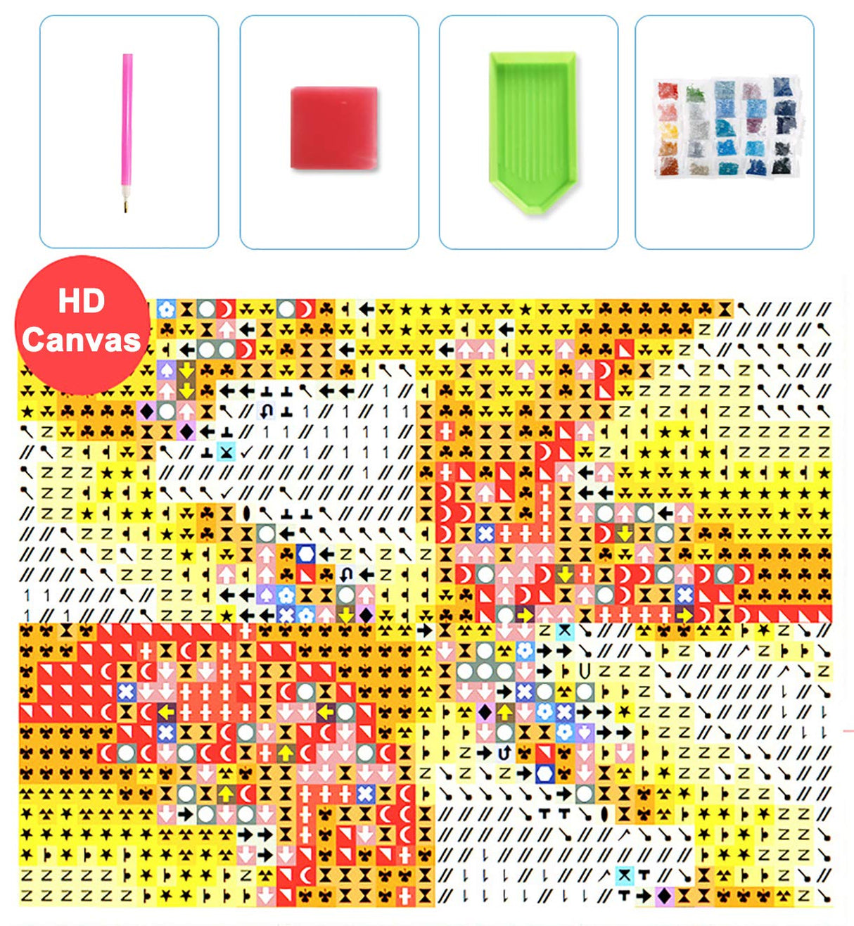 Bimkole DIY 5D Diamond Painting Kits African Customs Exotic Women, Full Drill Rhinestone Embroidery Set by Number Kits Paint with Diamonds Cross Stitch Home Wall Decor 12x16in Bimkole