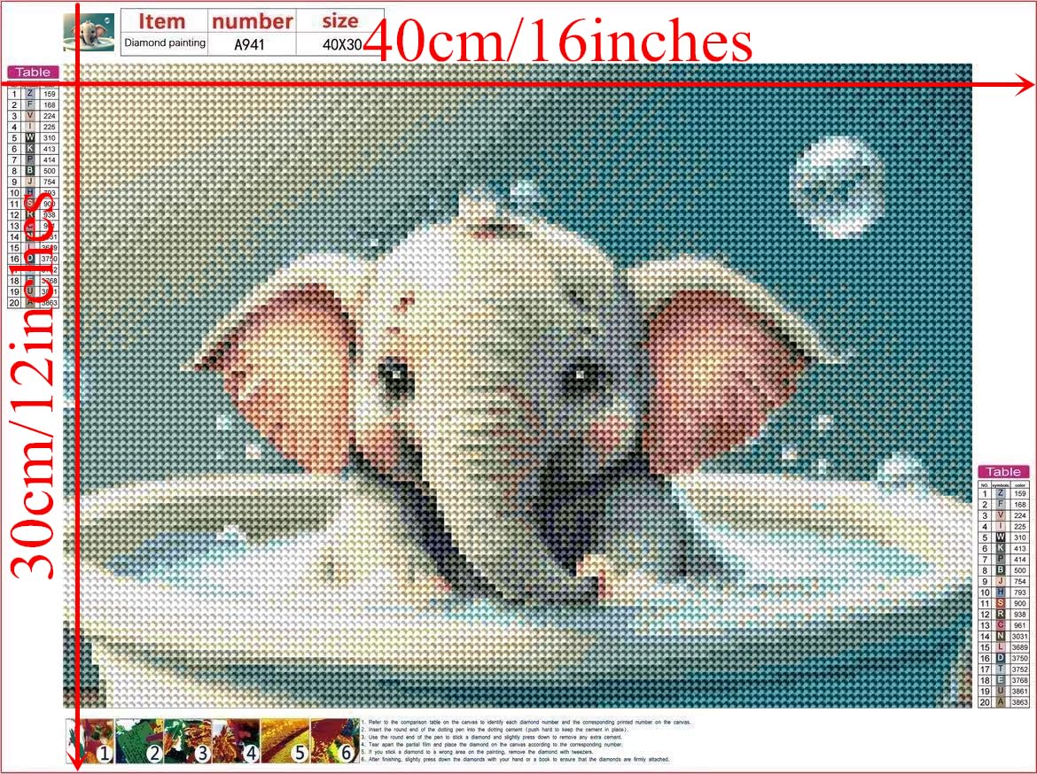 NIHO-JIUMA 5D Diamond Painting Kits, DIY Full Drill Diamond Art Gift for Adult/Teen, Home Decoration (002H, 30X40 CM/12X16 in) NIHO-JIUMA