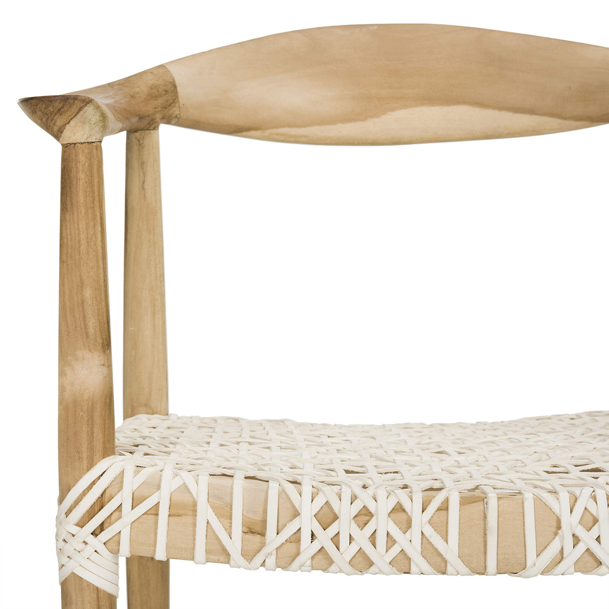 Safavieh Home Collection Wade Light Oak Teak Wood Arm Chair Safavieh