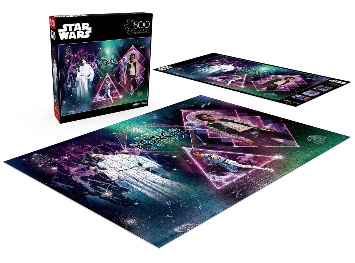 Buffalo Games - Star Wars - : Galactic Trio - 500 Piece Jigsaw Puzzle for Adults -Challenging Puzzle Perfect for Game Nights - Finished Size is 21.25 x 15.00 Buffalo Games