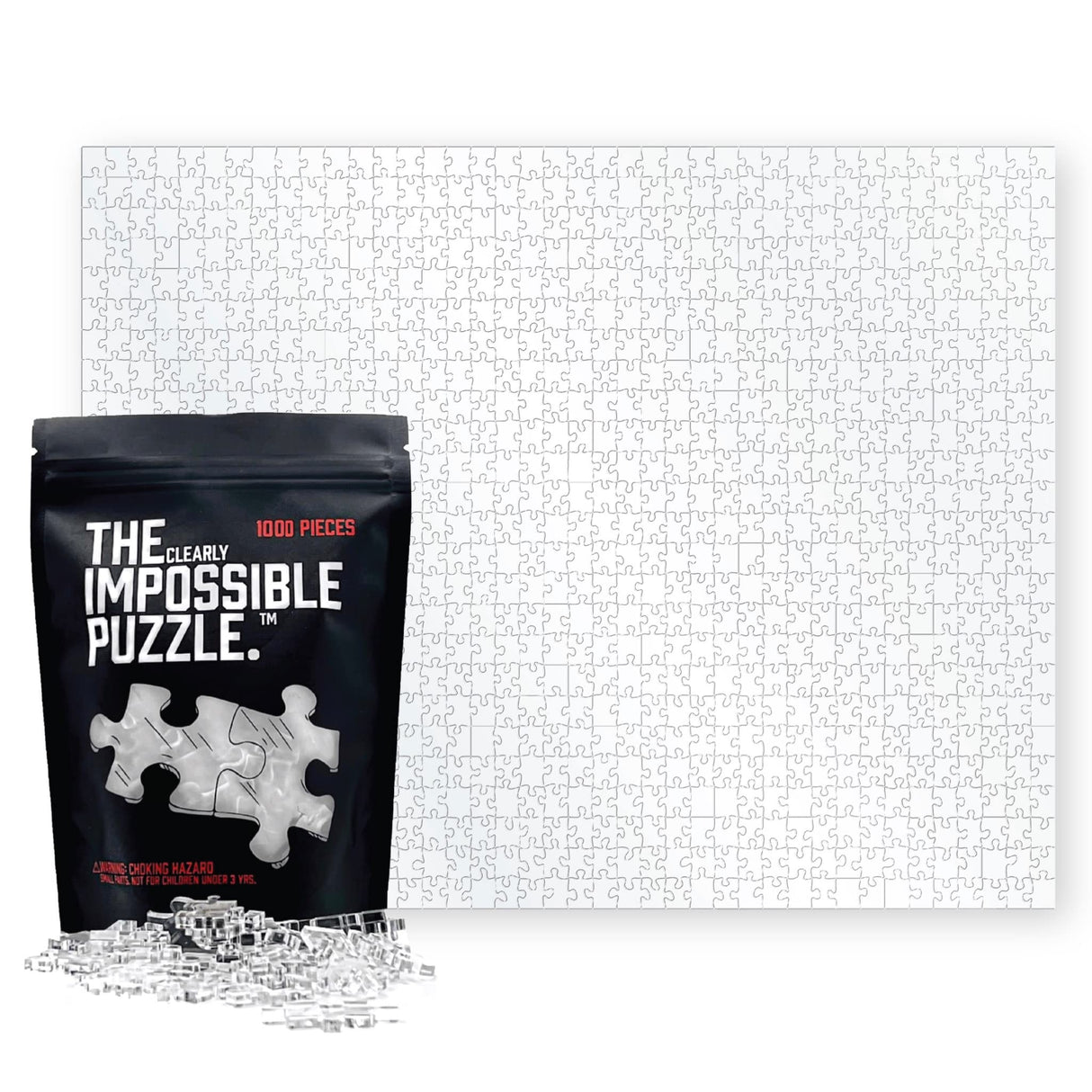 The Clearly Impossible Puzzle 100, 200, 500, 1000 Pieces Hard Puzzle for Adults Cool Difficult Puzzles Clear Hardest Puzzle - Difficult Funny Puzzle for Adults (1000 Pieces) CM Originals