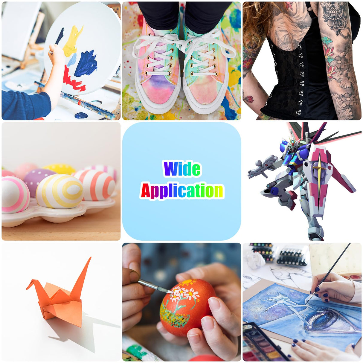 Airbrush Paint - 44 Colors with 4 Thinner Airbrush Paint Set 1fl oz, Leather & Shoe Air Brush Paint Kit Water Based for Artists Beginners Hobbyist rhinowisdom