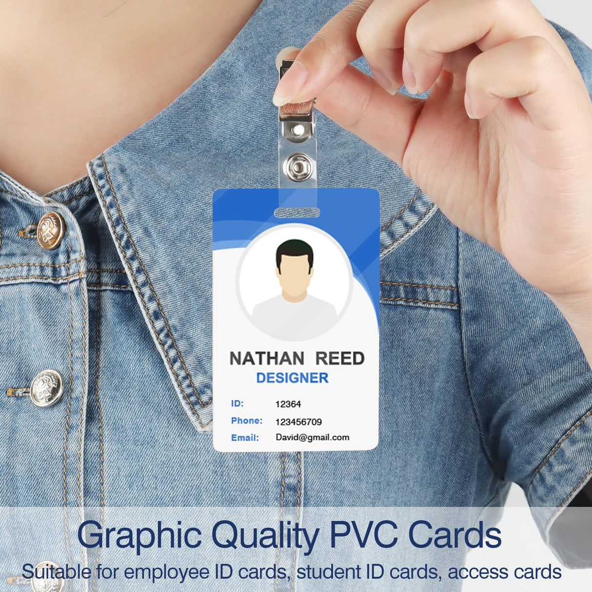 20 Pack Premium Blank PVC Cards with Slot Punch on Short Side - Vertical Slot Punch Blank ID Cards- CAETOUNG CR80 30 Mil Graphic Quality White Plastic Cards for Photo ID Badge Printers CAETOUNG