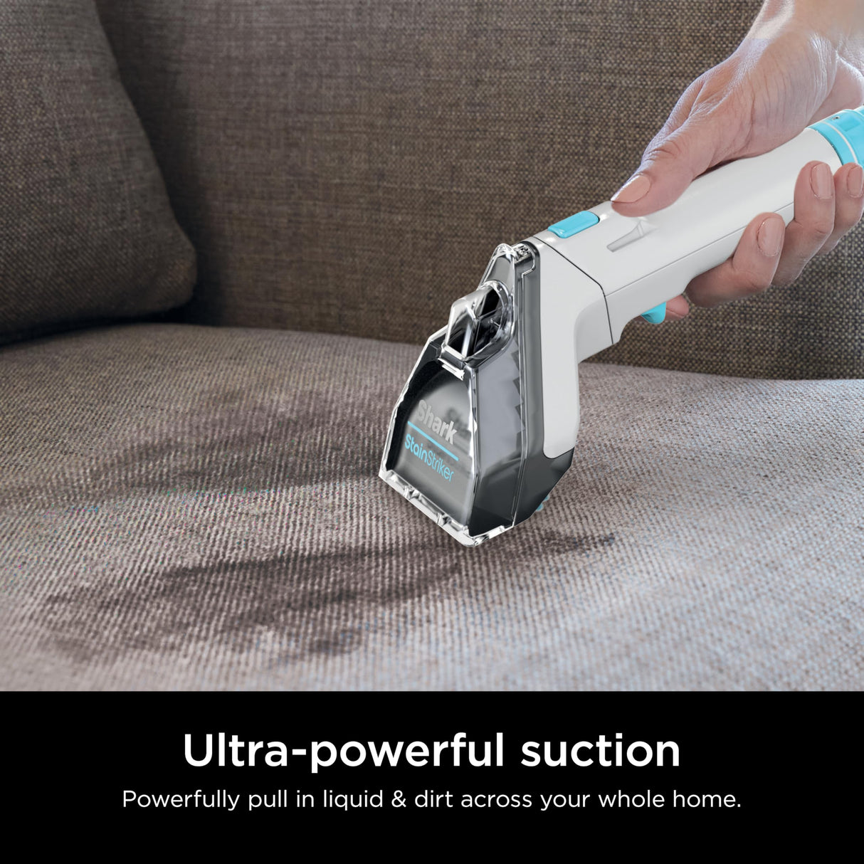 Shark StainStriker Portable Carpet, Upholstery & Area Rug Cleaner with Pet Mess Tool, Stain & Odor Remover, Perfect for Car Interiors, Includes 3 Cleaning Tools & Cleaning Solution, White, PX201 Shark