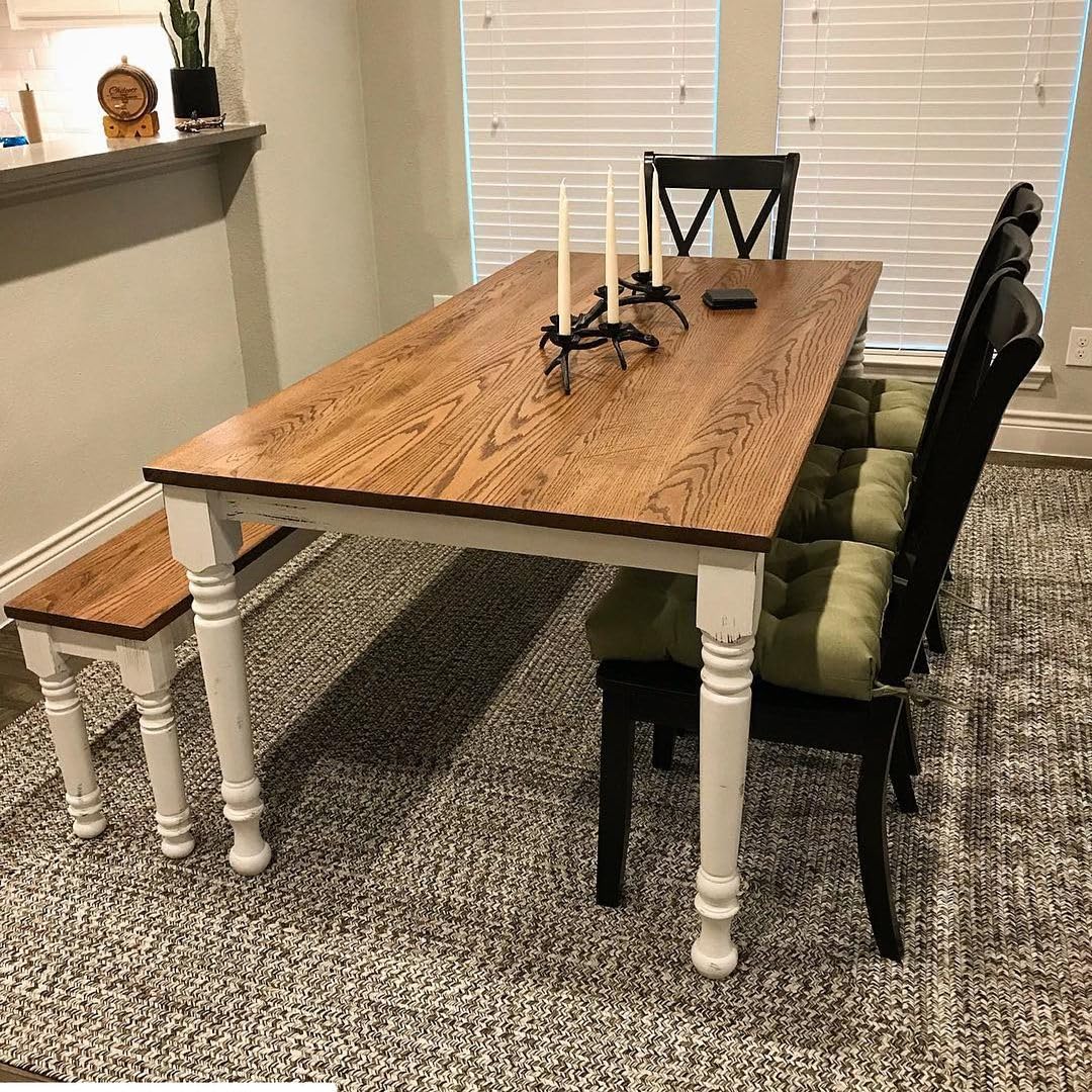 Osborne Husky Farm Dining Table Legs in Knotty Pine (Set of Four), Replacement Table Legs for Dining Table or Desk, Unfinished Wooden Posts, Sanded and Ready to be Stained Osborne Wood Products