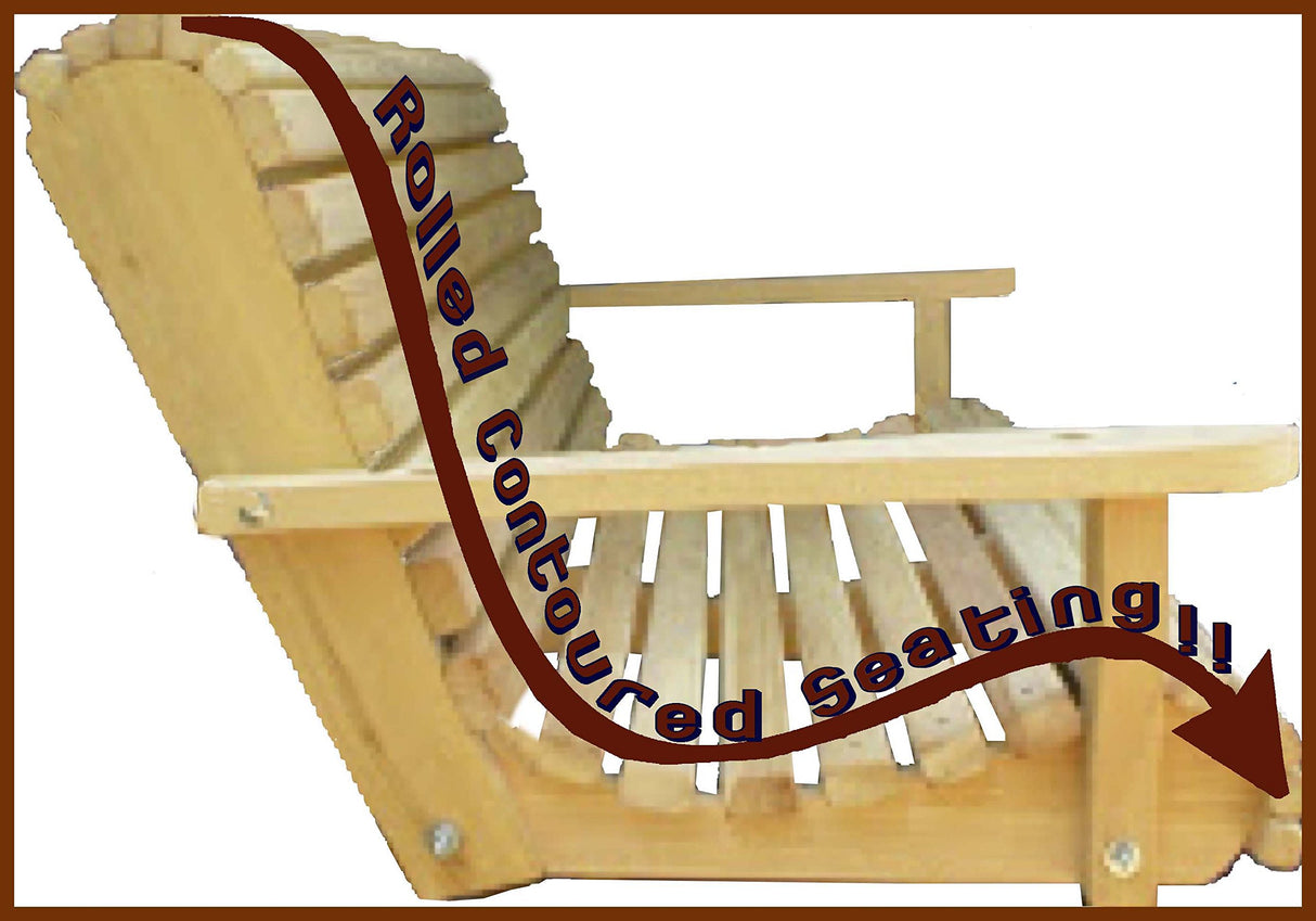 6 Feet Ft FLIP Cup Holder Console Cypress Lumber ROLL Back Porch Swing Made from Rot-Resistant Cypress Eternal Wood Made in The USA - Green Furniture - GO Green Ecommersify Inc