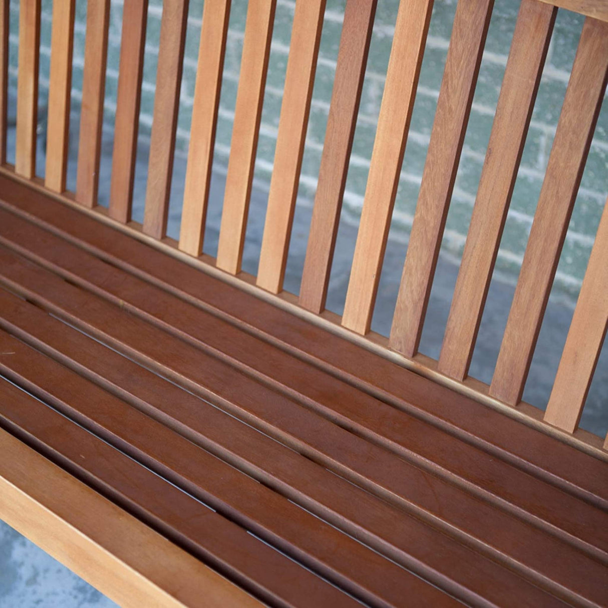 International Caravan Furniture Piece Royal Tahiti Curved Back Wood Two Seated Swing International Caravan