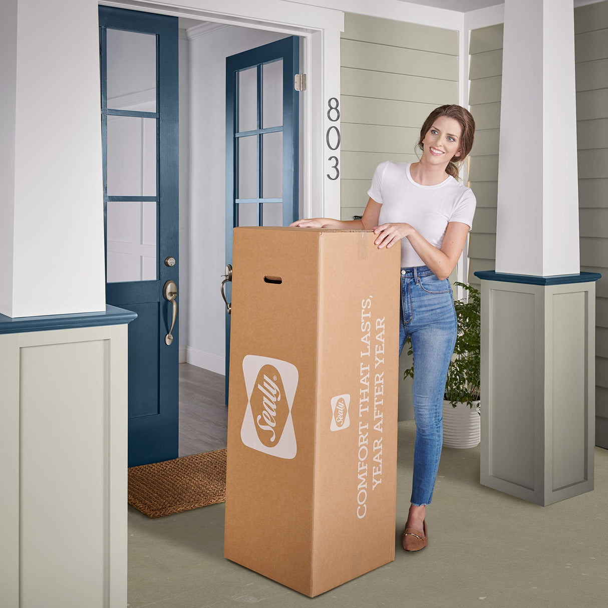 Sealy 8" Firm Adaptive Memory Foam Mattress with CopperChill Technology, Cooling Memory Foam Mattress for Pressure Relief, Twin, White SEALY