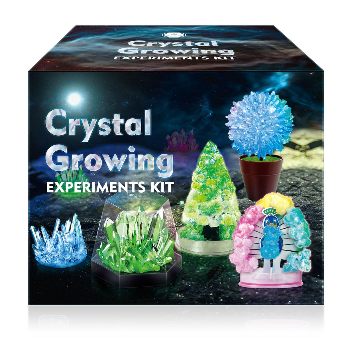 UNGLINGA Crystal Growing Experiment Science Kits for Kids, S.T.E.M Projects Learning Educational Toys Gifts Idea for Boys Girls, Grow 5 Vibrant Crystals Making Kit UNGLINGA