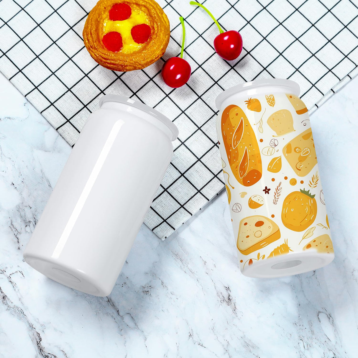 Muwnrol 8 Pack 16 Oz Sublimation Can, Stainless Steel Double Layer Vacuum Insulation Sublimation Cups, Sublimation Beer Can, 16 Oz Sublimation Tumblers (White) Muwnrol