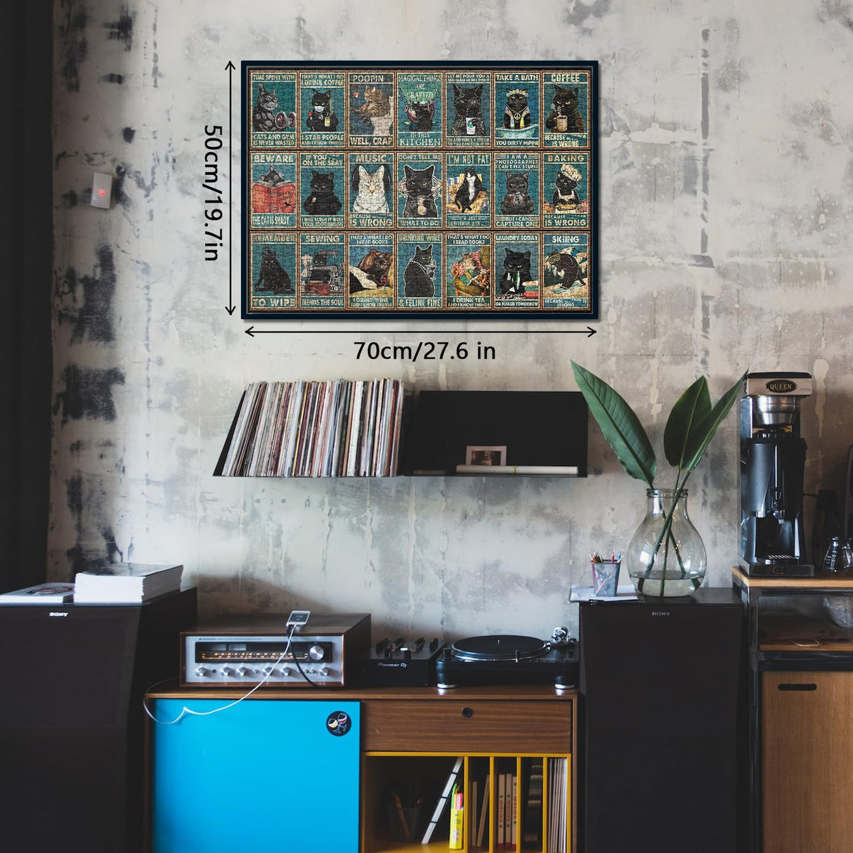 Cat Puzzle for Adult 1000 Piece, Kitty Kitten Collage Puzzles 1000 Pieces, Jigsaw Puzzles with Animals 1000 Piece for Adult BBOLDIN