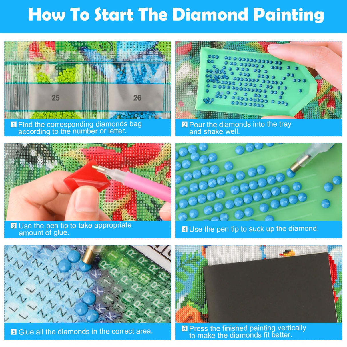KEYIFA Diamond Art Kits Abstract Landscape Diamond Painting for Adults, 5D Round Full Drill, Houses Diamond Dots Mosaic Painting for Beginner, DIY Gems Art Craft for Home Wall Decor 30x40cm KEYIFA