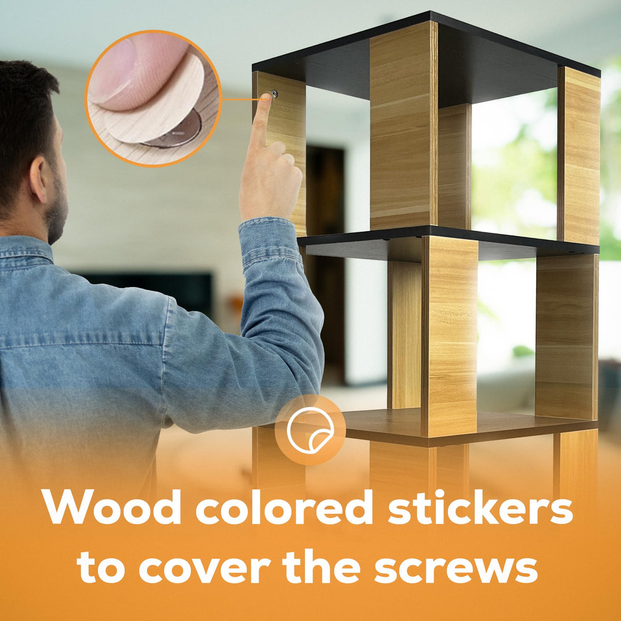 DIBAG Rotating Bookshelf - 15.75"x15.75"x63.19", Made of MDF, 360ΒΊ, Assembly Tools Included - Spinning Bookshelf Tower, Revolving Bookcase, Swivel Bookcase, Rotating Bookshelf Tower DIBAG