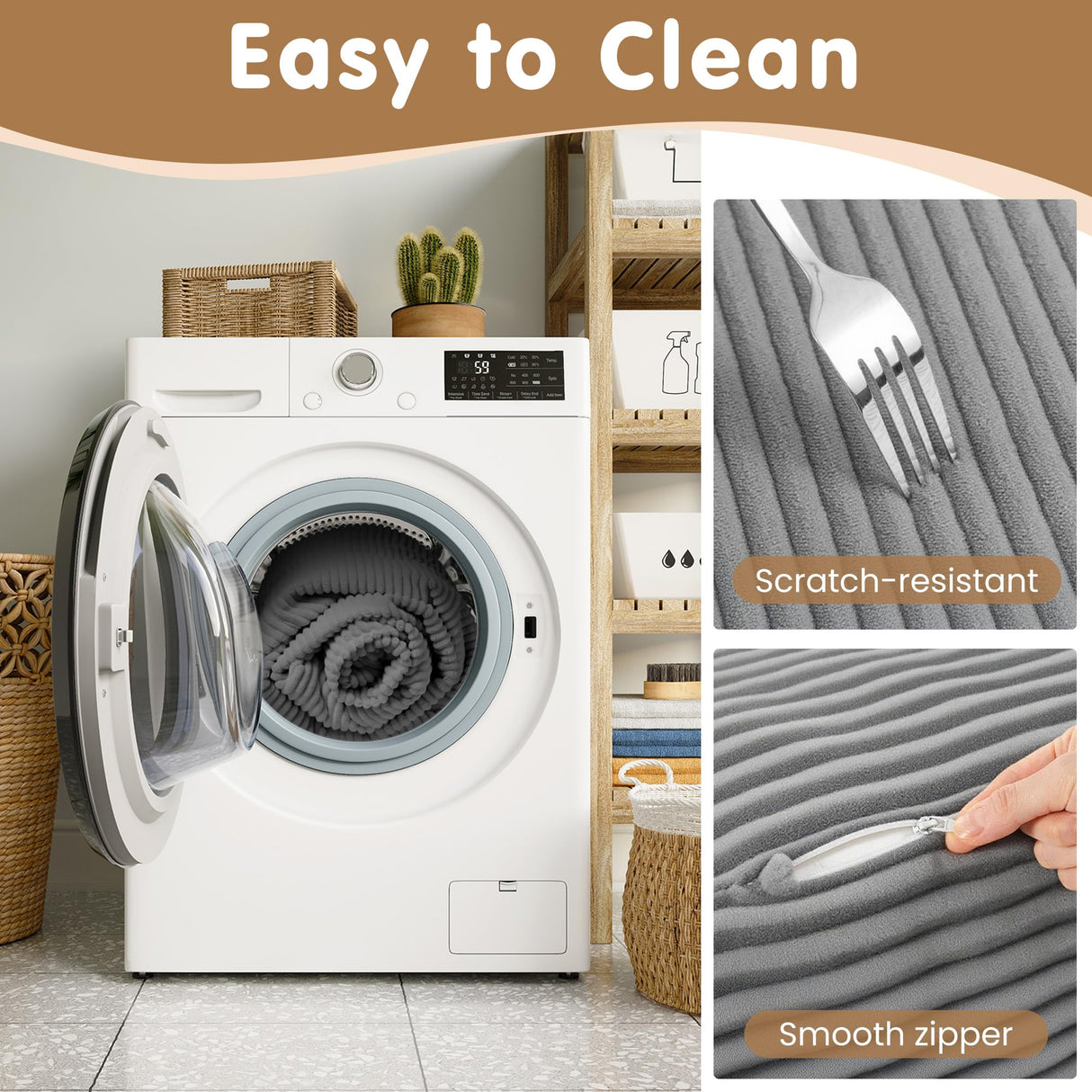 NLDD Convertible Sofa Bed Queen,5-in-1 Folding Boneless Couch Corduroy Futon Sofa Bed,Tri-Fold Mattress with Removable Armrests & Handle,Sleeper with Pull Out Bed for Small Space Living Room Bedroom NLDD