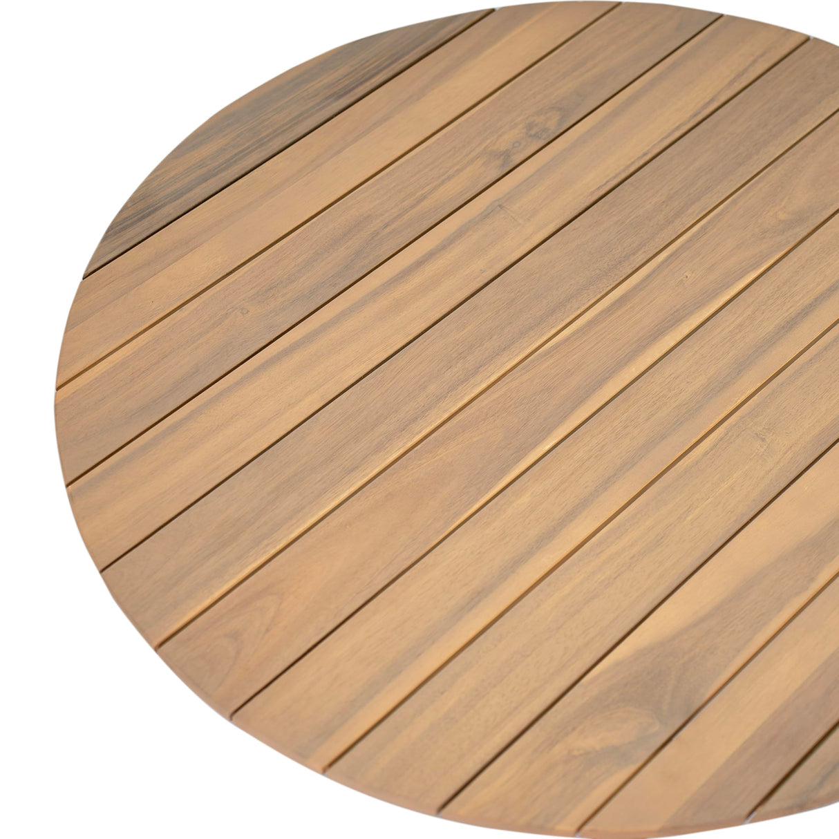 Christopher Knight Home Lalina Outdoor Coffee Table, Acacia Wood Accent Table with Slatted Panel Design, Round Patio Table for Garden Porch Balcony, Low Maintenance Outdoor Furniture, Natural Christopher Knight Home