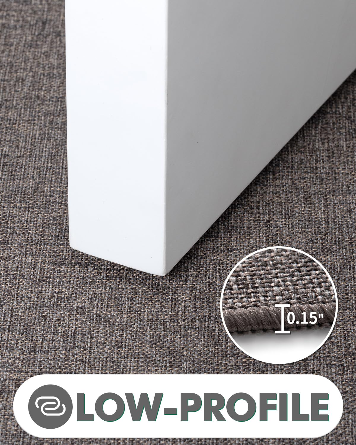 LUMI Indoor Door Mat, Non Slip Rubber Backing Ultra Thin Door Mat, Easy Clean Low Profile Door Mats for Inside House, Patio, Brown 24"x36" LUMI