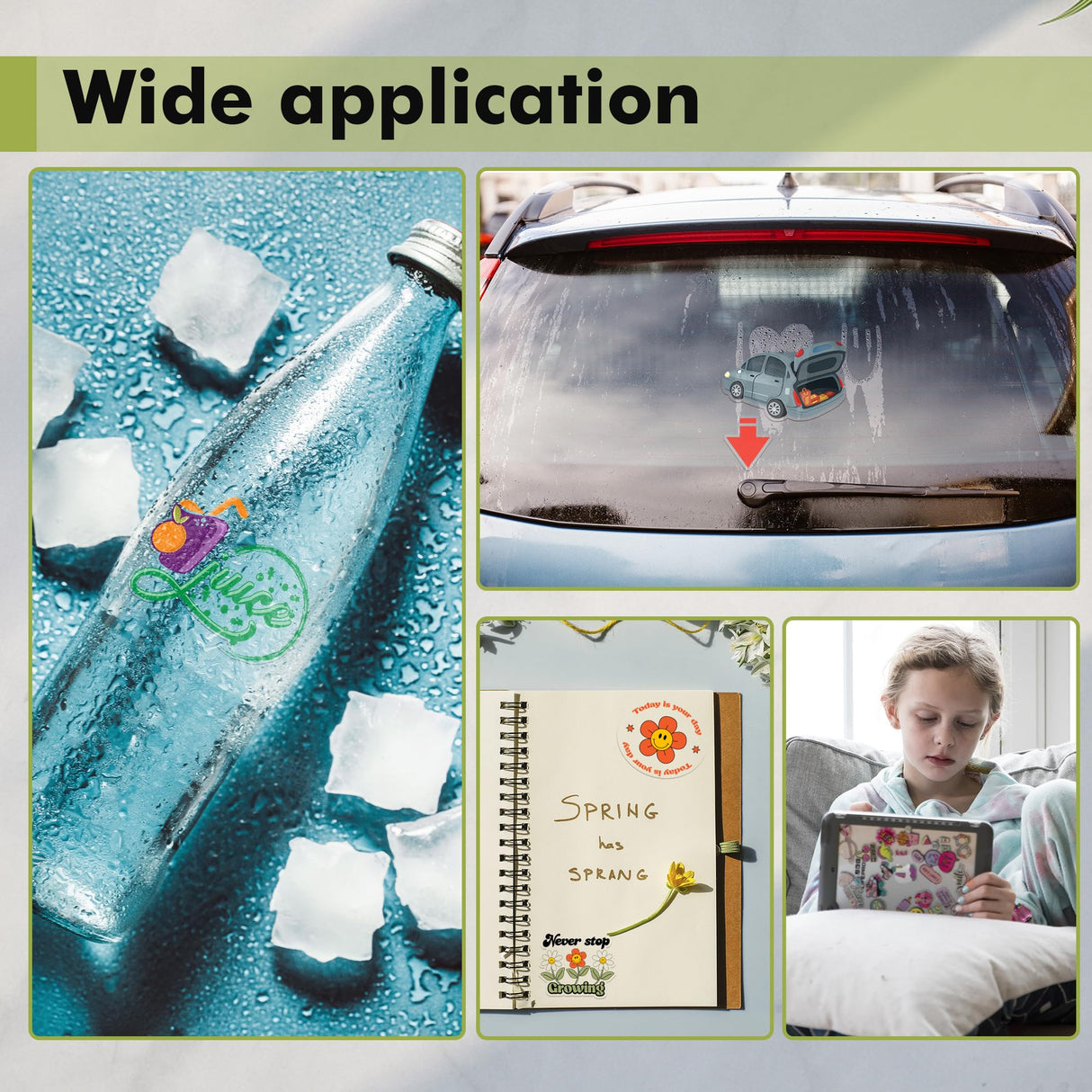 KOALA Sublimation Sticker Paper 100% Transparent Waterproof Vinyl 8.5x11 inch 25 Sheets, Quick Dry Vivid Colors Holds Ink well KOALA PAPER