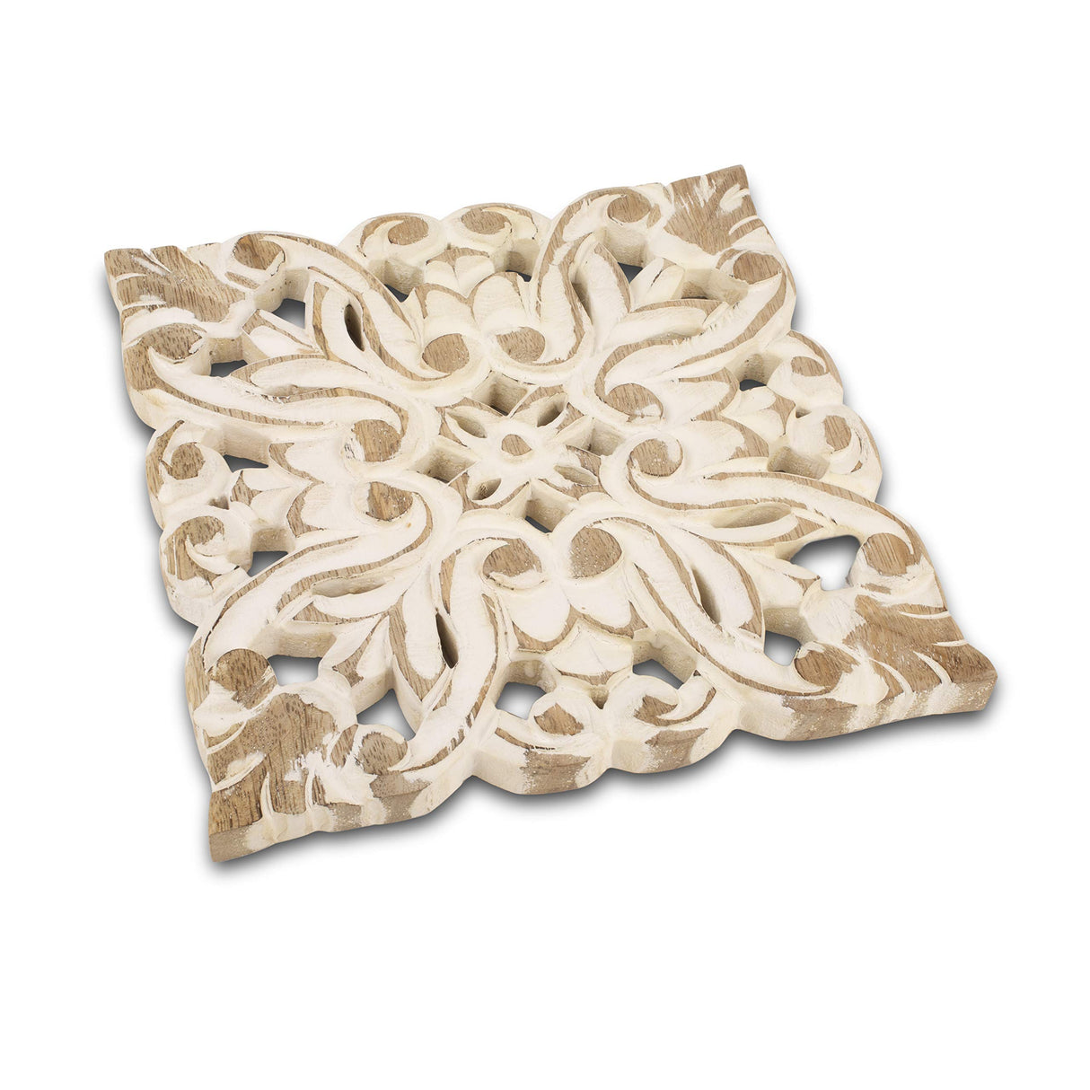 Handmade Wooden Trivet for Hot Dishes Plates & Pots Holder Hot Pad for Kitchen & Dining Table Decor Cookware Heat Resistant Rustic Decorative Carvings 8 Inches Tabletop Home & Dining Table Essentials The Great Indian Bazaar