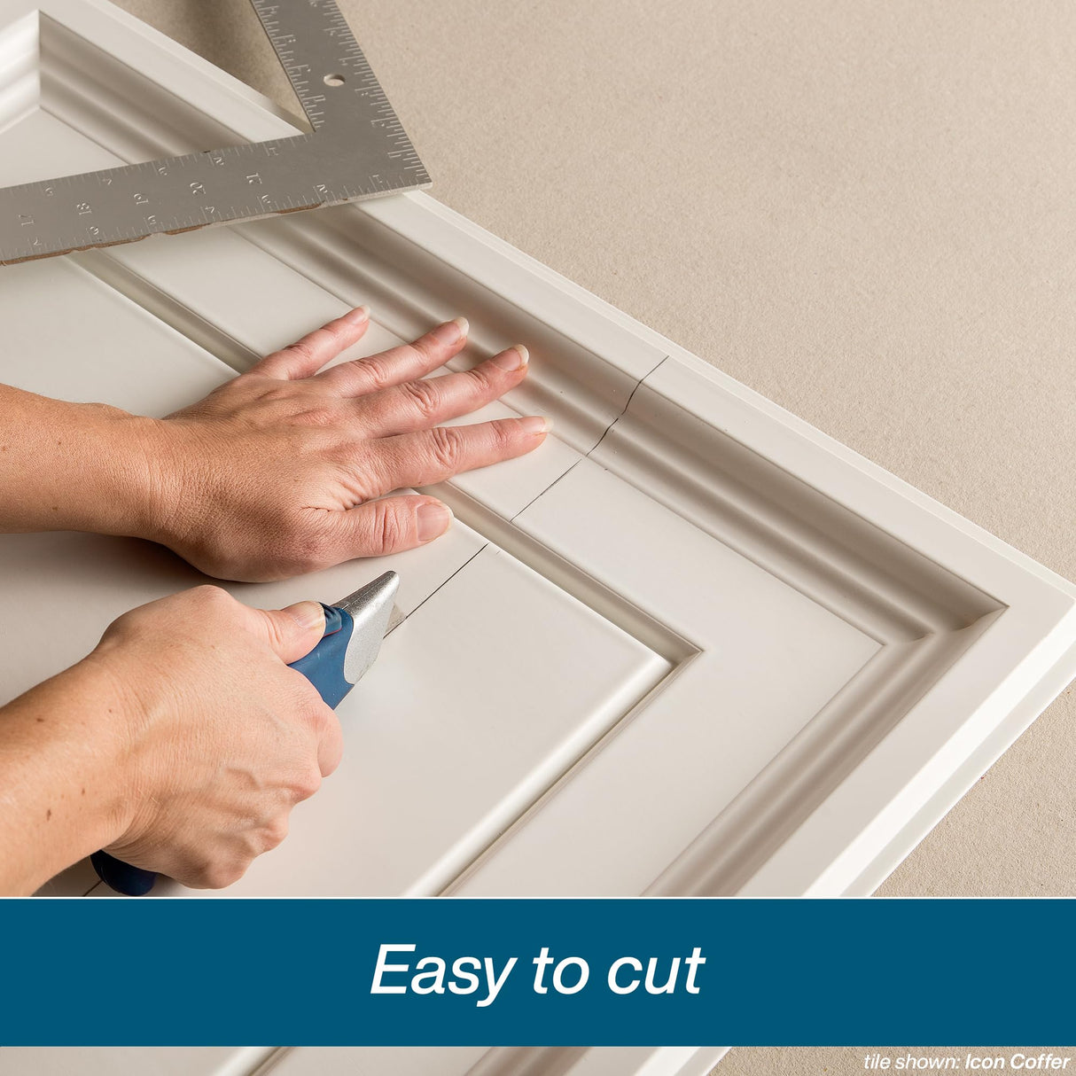 Genesis 2ft x 2ft Smooth Pro White Ceiling Tiles - Easy Drop-in Installation – Waterproof, Washable and Fire-Rated - High-Grade PVC to Prevent Breakage - Package of 12 Tiles Genesis