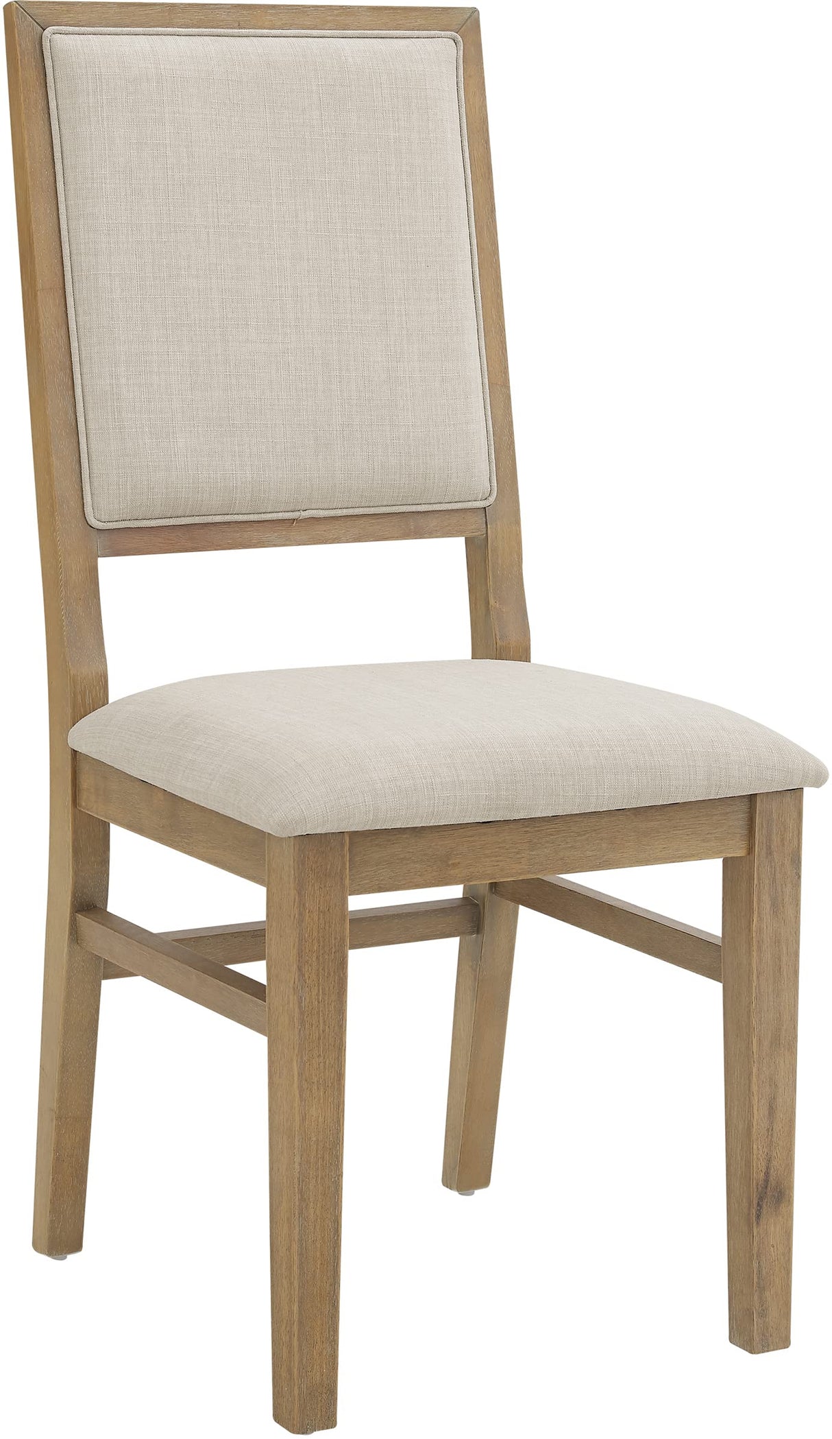 Crosley Furniture Joanna Modern Farmhouse Upholstered Wood Back Dining Chairs Set of 2, Rustic Brown/Creme Crosley Furniture