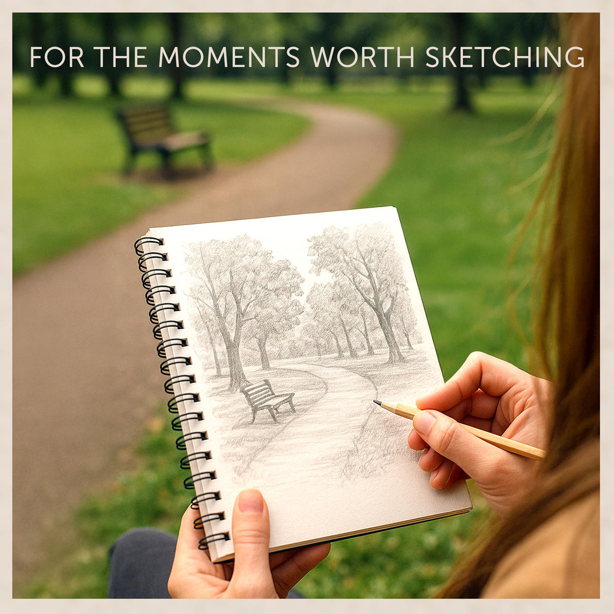 Artist’s Sketchbook Hardcover – 200GSM Very Thick Paper – Spiral Sketch Book for Drawing and Mixed Media – Sketch Pad, Art Book - 5.8 x 8.5, 40 Sheets / 80 Pages String & Space