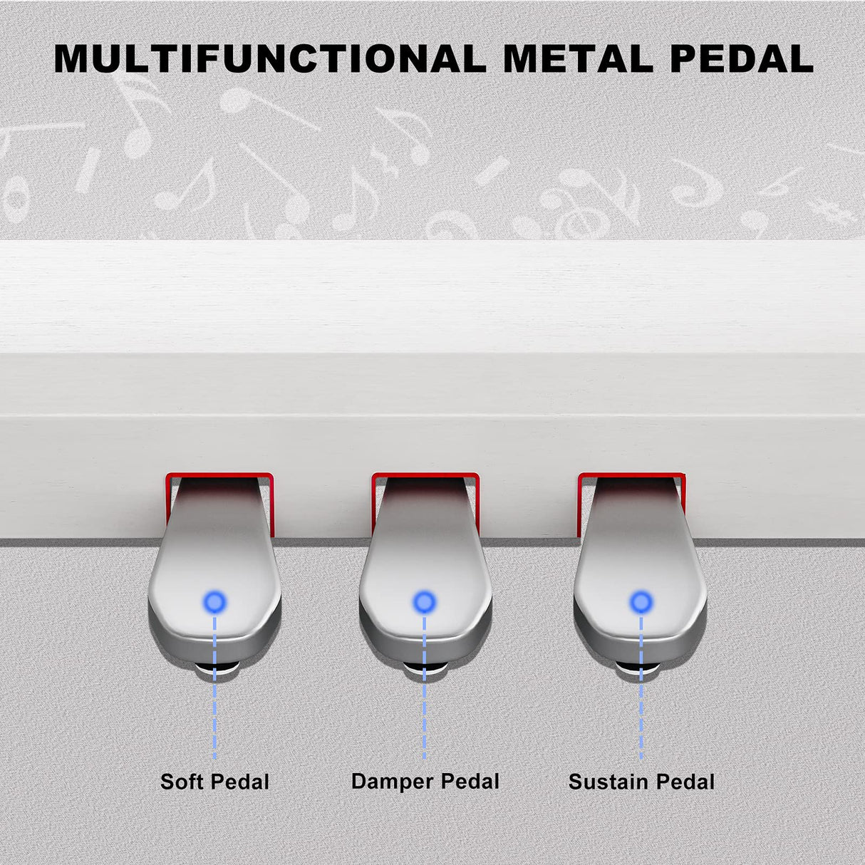 UMOMO U-710 Digital Piano with Duet Bench, 88 Key Electric Piano for Beginner/Adults with Padded Piano Bench+Music Stand+Power Adapter+3-Pedal UMOMO