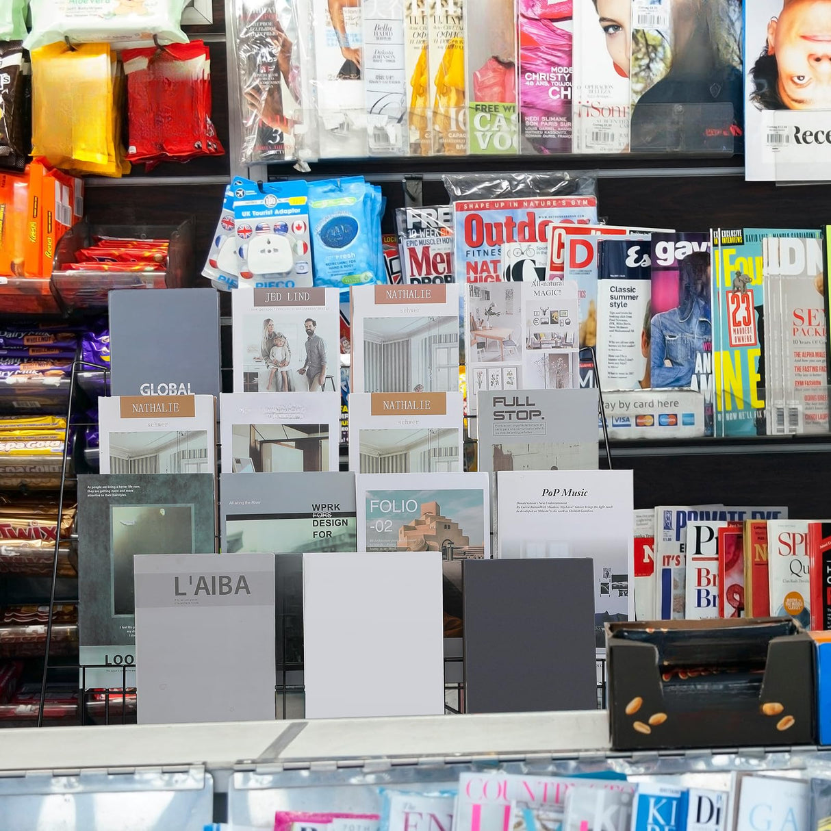 Gejoy 6 Tiered Book Display Rack Wire CD Display Rack Book SigningTabletop Magazine Countertop Holder Retail Literature Brochures Holder(Black) Gejoy