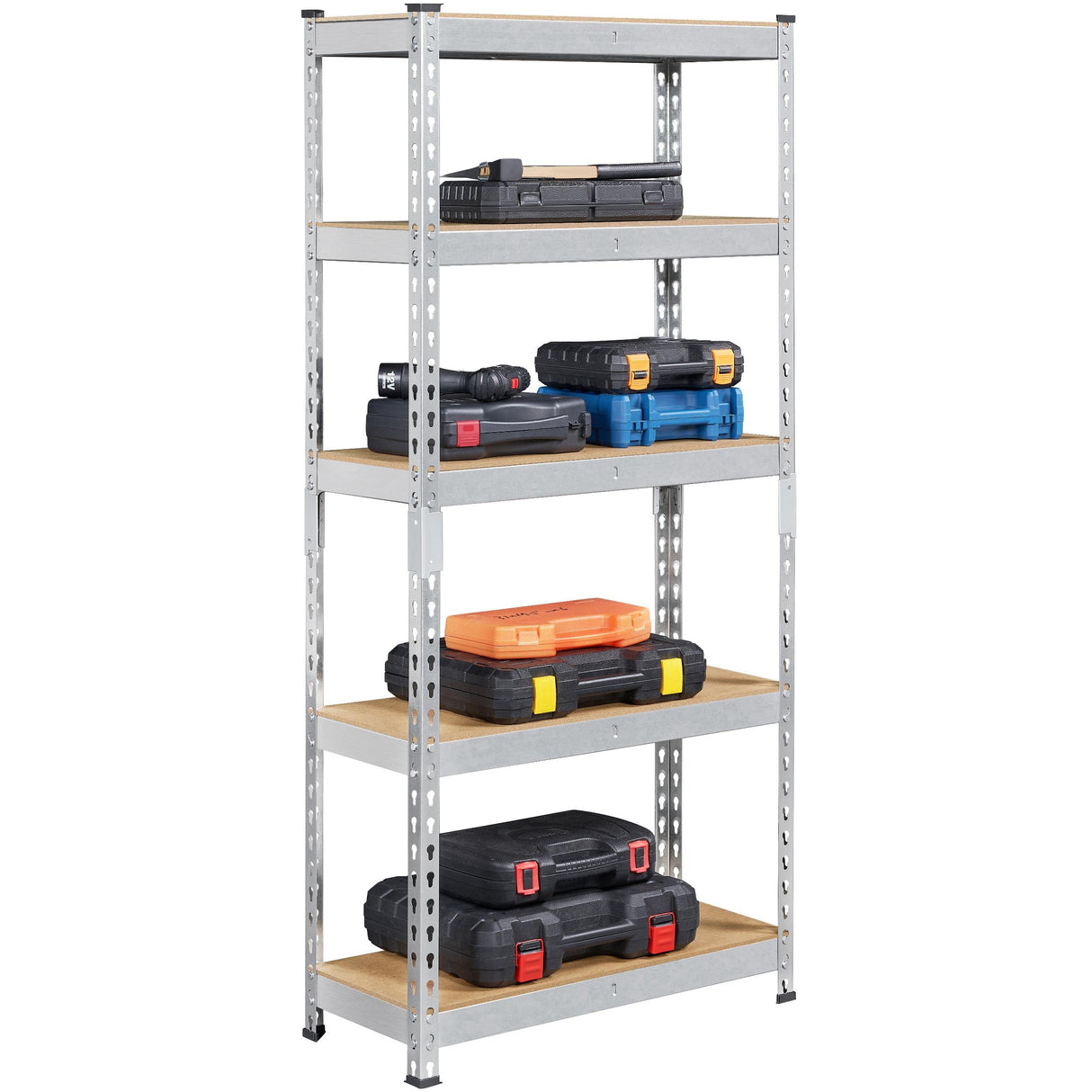 Yaheetech Storage Shelves 5 Tier Garage Shelving Heavy Duty Garage Shelves Adjustable Metal Shelving Unit Utility Rack Industrial Shelving for Warehouse Pantry Closet, 27.5"W x 12"D x 60"H, Silver Yaheetech