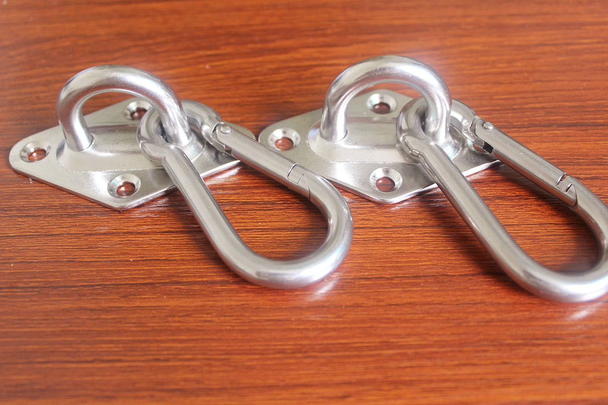 MHMYDZ 1000 lb Capacity Heavy Duty Hammock Hanging kit Ultra Durable Hammock Hooks Carabiners for Hammock Stand Hammocks Swing Chair,Multiple Indoor Outdoor Suspension Ceiling Hooks MHMYDZ