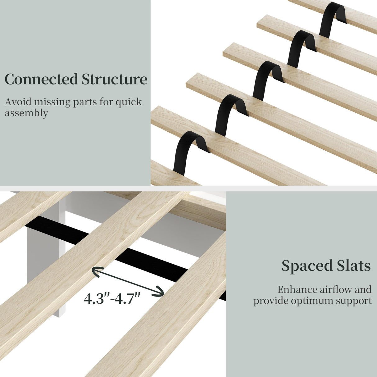 Yaheetech Wood Bed Queen, Farmhouse White Rubberwood Platform Bed Frame with V-Designed Headboard, Sturdy Wooden Support Slats, Holds up to 800 Pounds, Noise-Free, Easy Assembly Yaheetech