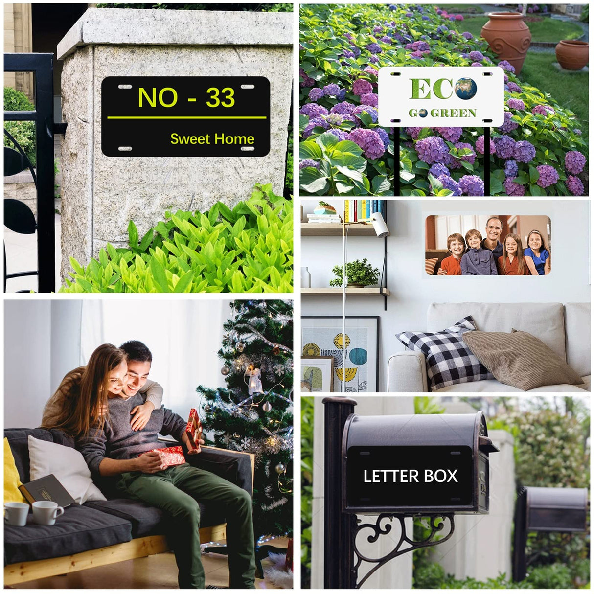 10 Pack Sublimation License Plate Blanks 6"X12" x 0.65mm,White Metal Aluminum Automotive Front License Plate Tag ORJ