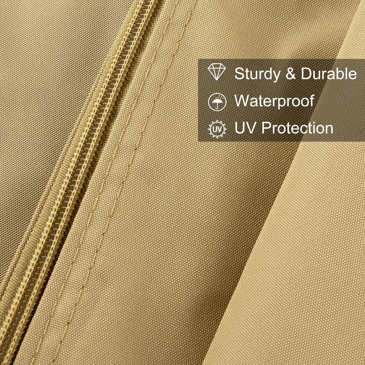 PLULON Gazebo Curtains Outdoor Waterproof, 10' x 10' Universal Replacement Privacy Curtains 4-Panels Curtain Side Wall with Zipper for Patio Yard Garden (Curtain Only) PLULON