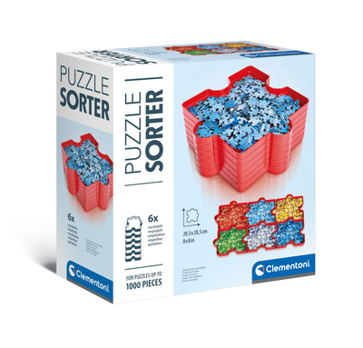Clementoni- Puzzle Sorter: 6 Trays for Easy Jigsaw Puzzle Sorting Up to 1000 Pieces (10+ Months)