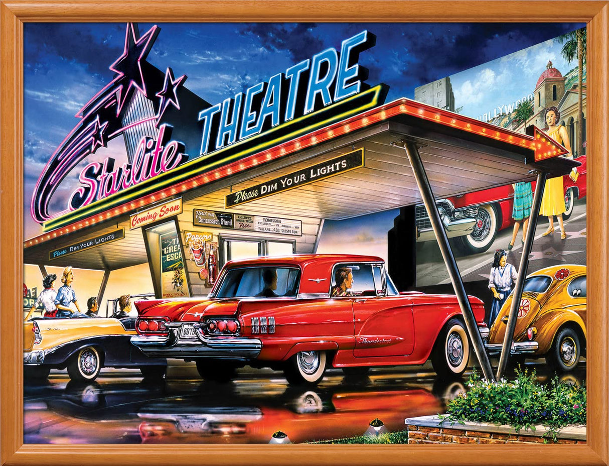 Masterpieces 550 Piece Jigsaw Puzzle for Adults and Family - Starlite Drive-in - 18"x24" Masterpieces