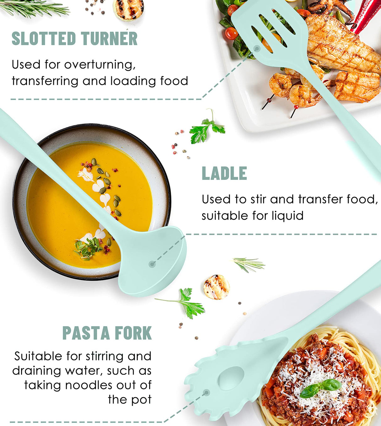 Kitchen Utensils Set-12 Pieces Silicone Cooking Utensils Set (Dishwasher Safe) 392°F Heat Resistant Spatula Set,Kitchen Utensil Set for Nonstick Cookware,Best Kitchen Tools with Holder Pranski