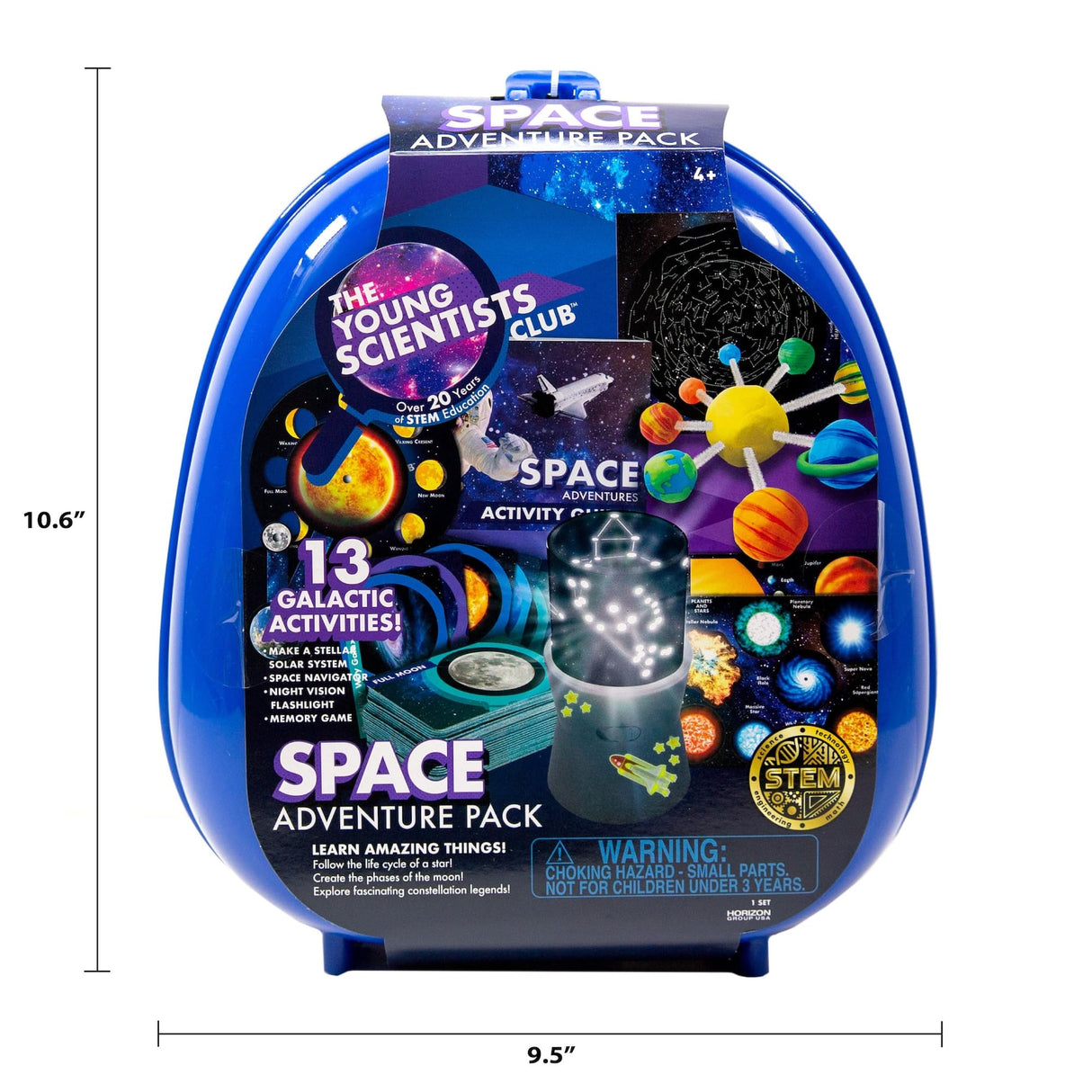The Young Scientists Club Space Adventures Pack, STEM Kit, 13 Educational Activities, Includes Reusable Backpack, Space Navigator, DIY Constellations, Space Card Game & More, Multi (204755) The Young Scientists Club