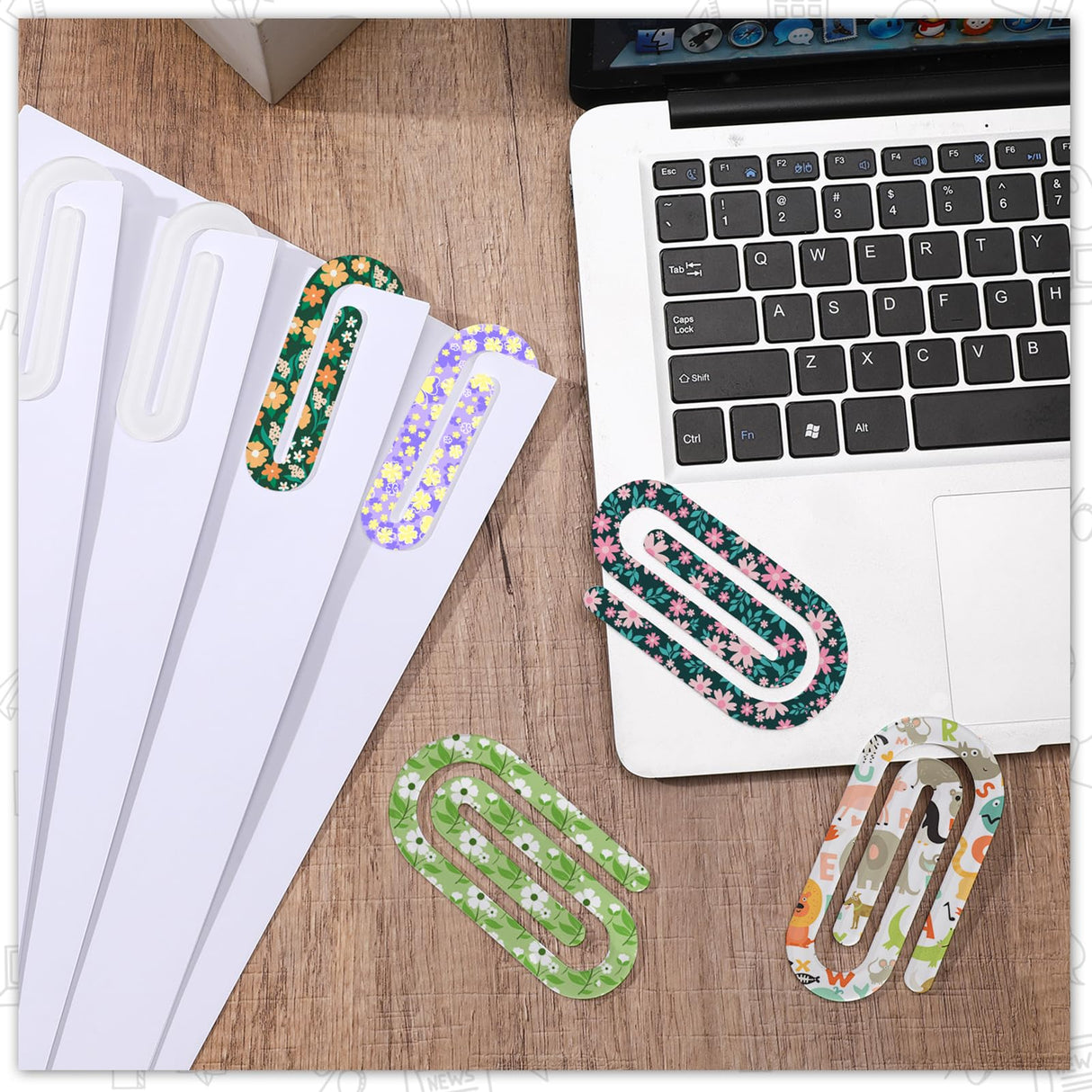 20 Pack Sublimation Paper Clips Sublimation Blank Thermal Acrylic Paperclip Mockup,4 x 2 inch Jumbo Paperclip Design for Sublimation, Creative Gift for Office, Classroom Supplies, Paperclip libfrnt