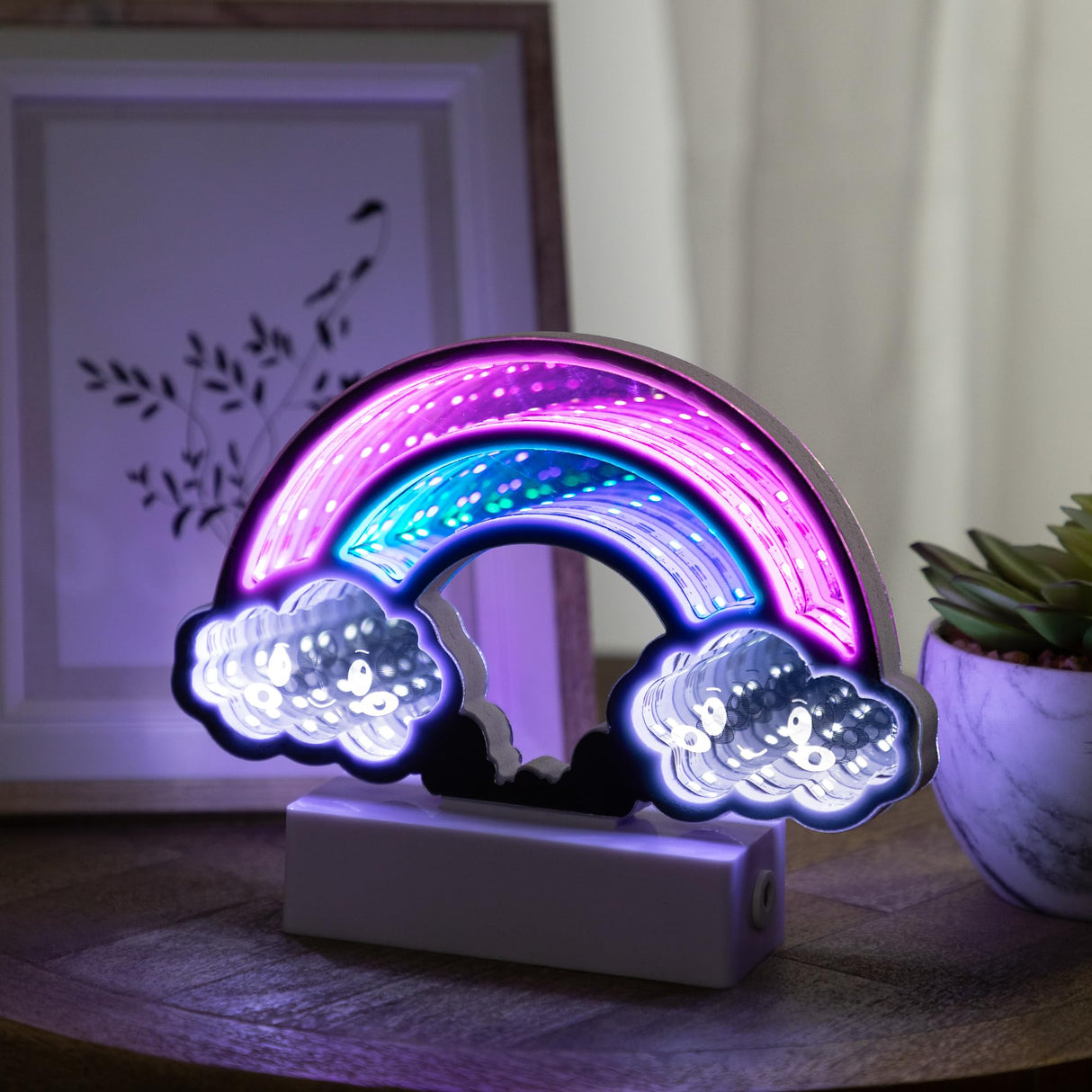 Northlight LED Lighted 3D Rainbow Infinity Mirror - 7.25" Northlight