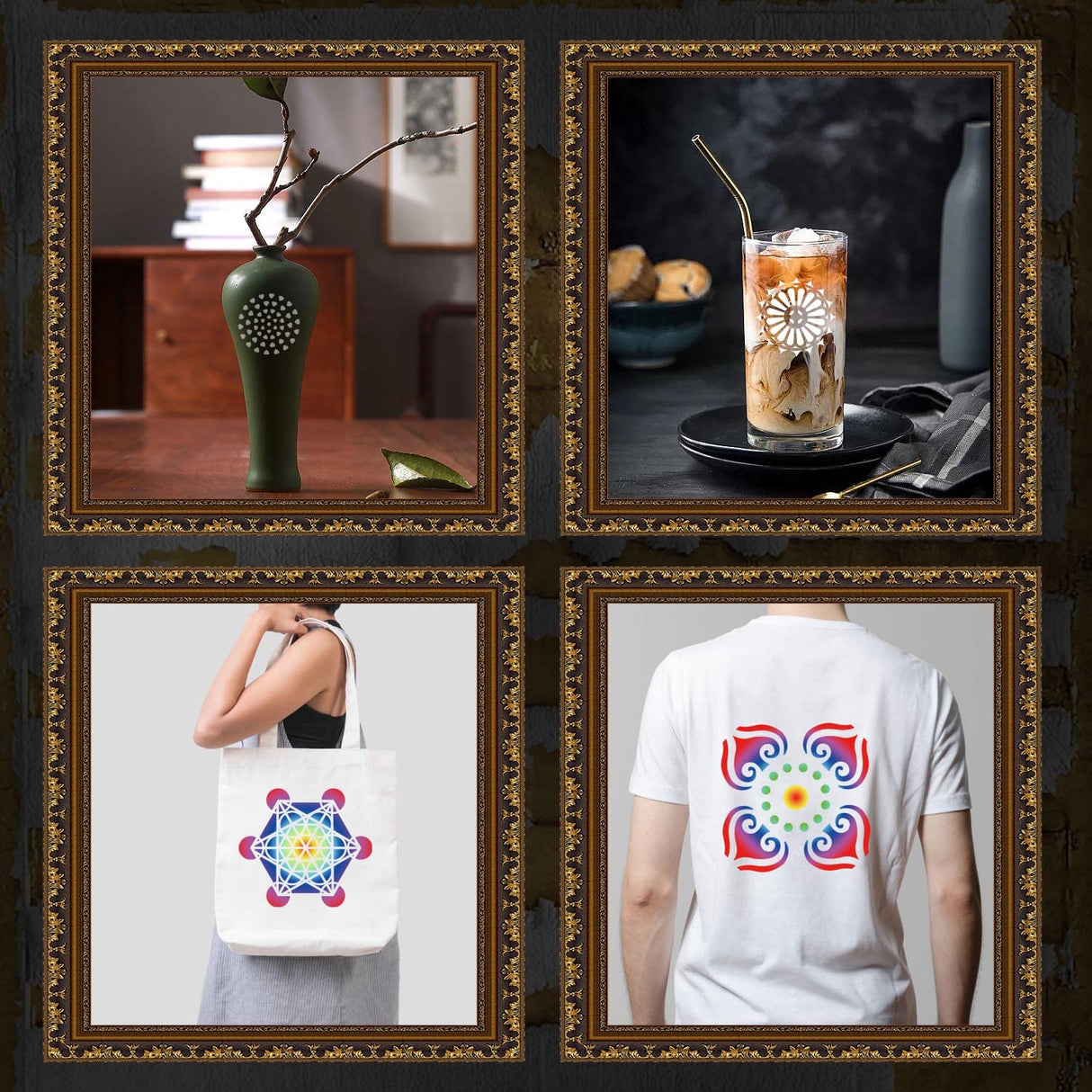 64 Pieces Stencils for Painting, Small Reusable Mandala Dot Stencil, Art Craft Template for Painting on Wood, Wall, Fabric, Rock, Chalkboard, Sign, DIY Art Scrapbook Projects(Mandala) eageus