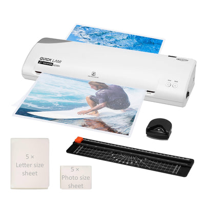 SINCHI 3-5 Mil, 13-Inch Thermal Laminator Machine, 40 Second Warm-Up, 20 inches/Minute, Includes Laminating Sheets, Paper Trimmer & Corner Rounder, Jam Release, Auto Shutoff, for Office, School, Home