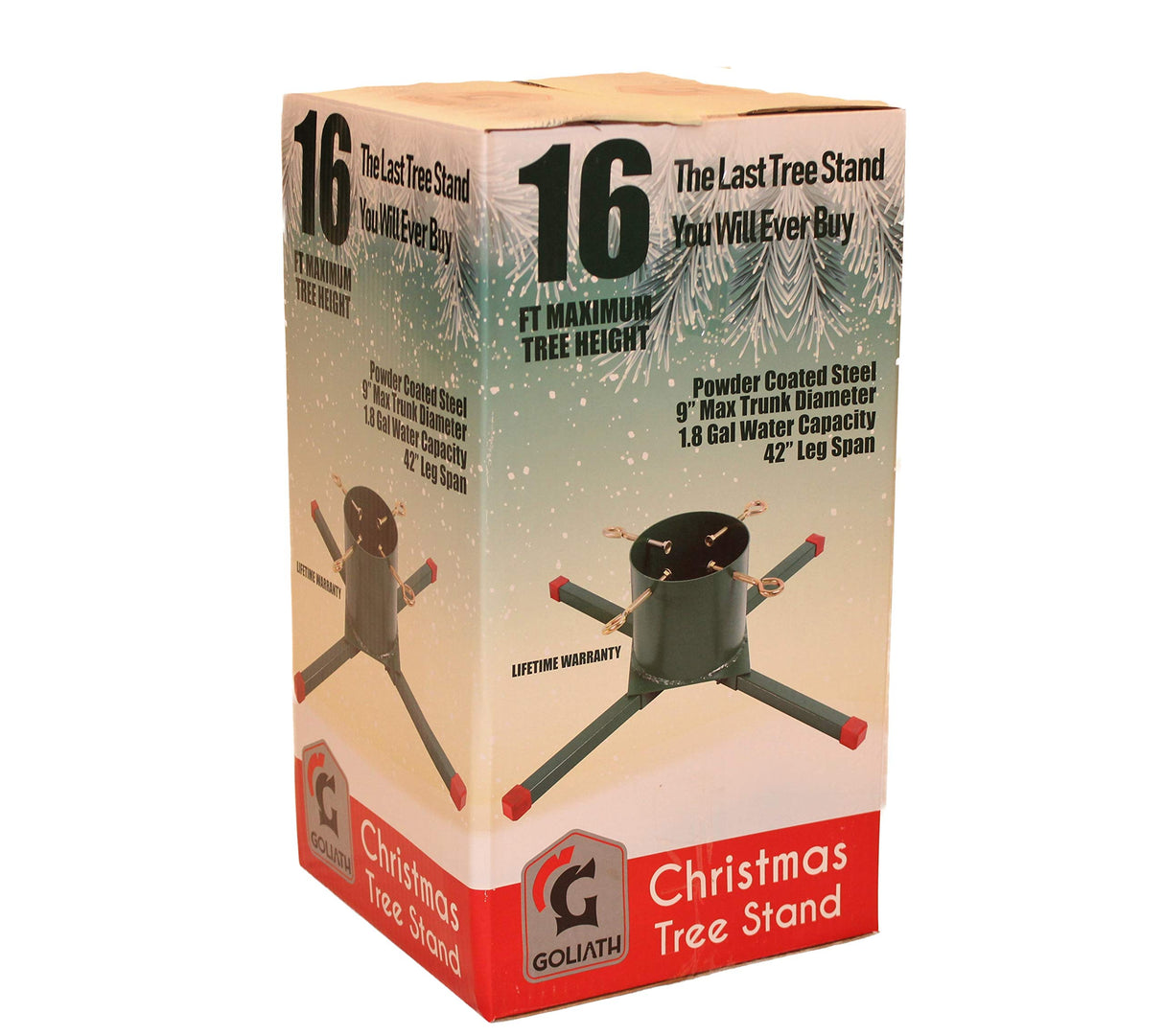 Goliath welded steel Christmas Tree Stand for Live Trees 8 to 16 Foot Goliath