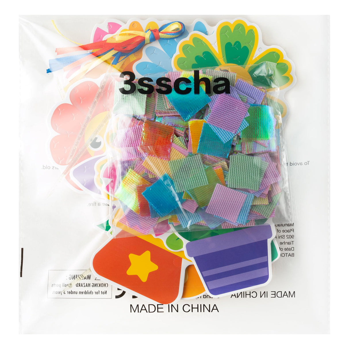 3sscha 12 Packs Spring Flower Poking Craft Kit - Mother's Day Creative DIY Foam Flower Pot Poke Fabric Art Set Make Your Own Card Party Decoration Gift School Classroom Rewards Activity Supplies 3sscha