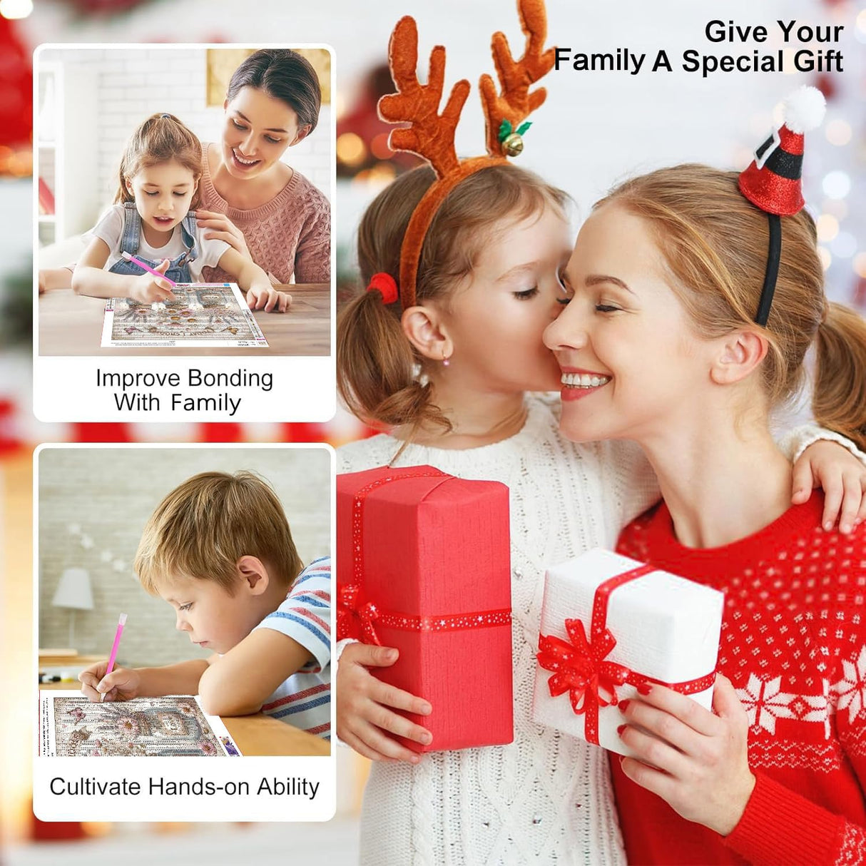 mrpwnle Diamond Art Kits for Adults, Faith,Hope,Love Diamond Painting Kits for Beginners, Inspirational Diamonds Art Painting Kits, 5D Round Full Drill Crafts Kits Home Decor Gifts 16x12inch mrpwnle