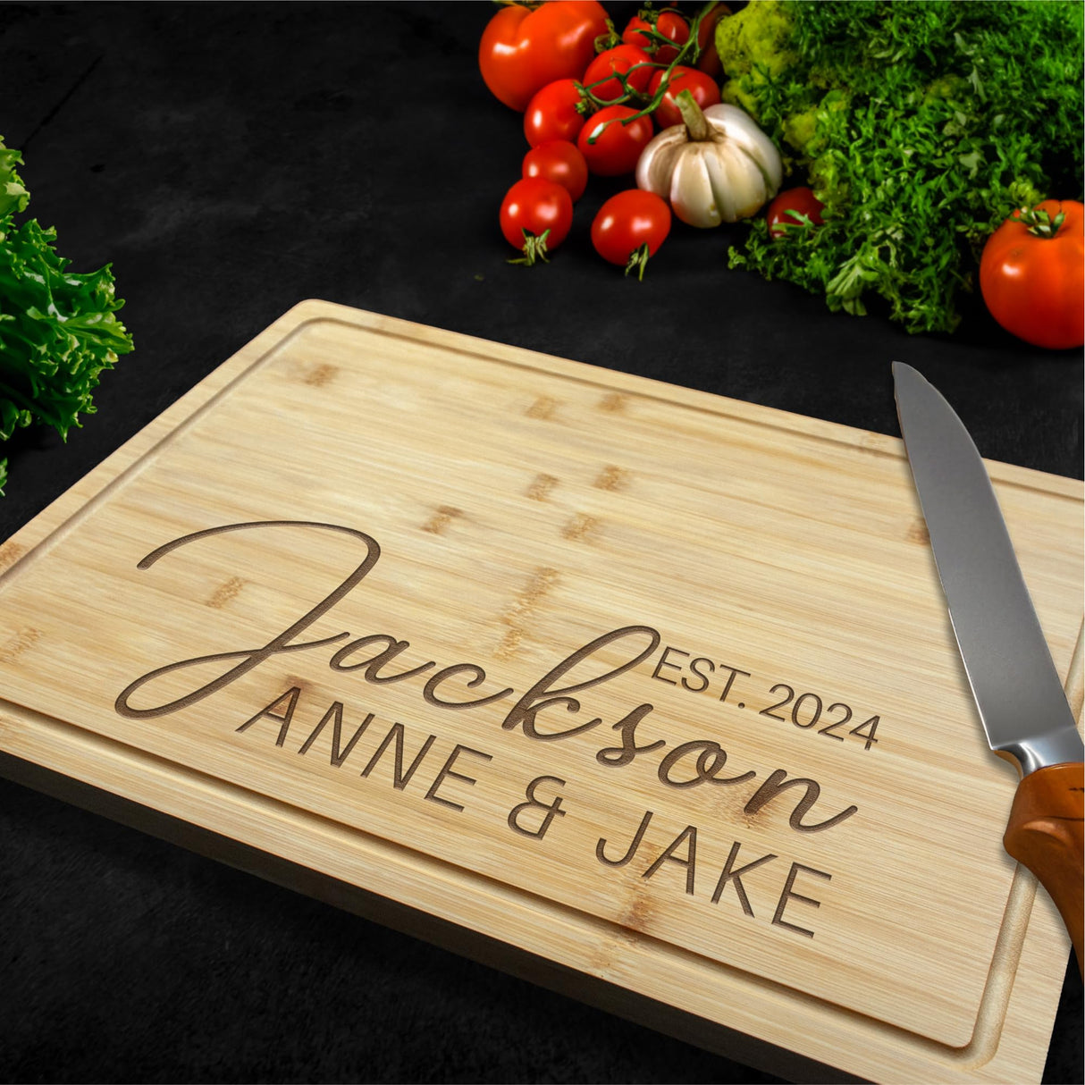 Personalized Cutting Board, Housewarming Gift, Wedding Gift, Charcuterie Board, Engagement Gift, Bridal Shower, Engagement Present American Sign Letters