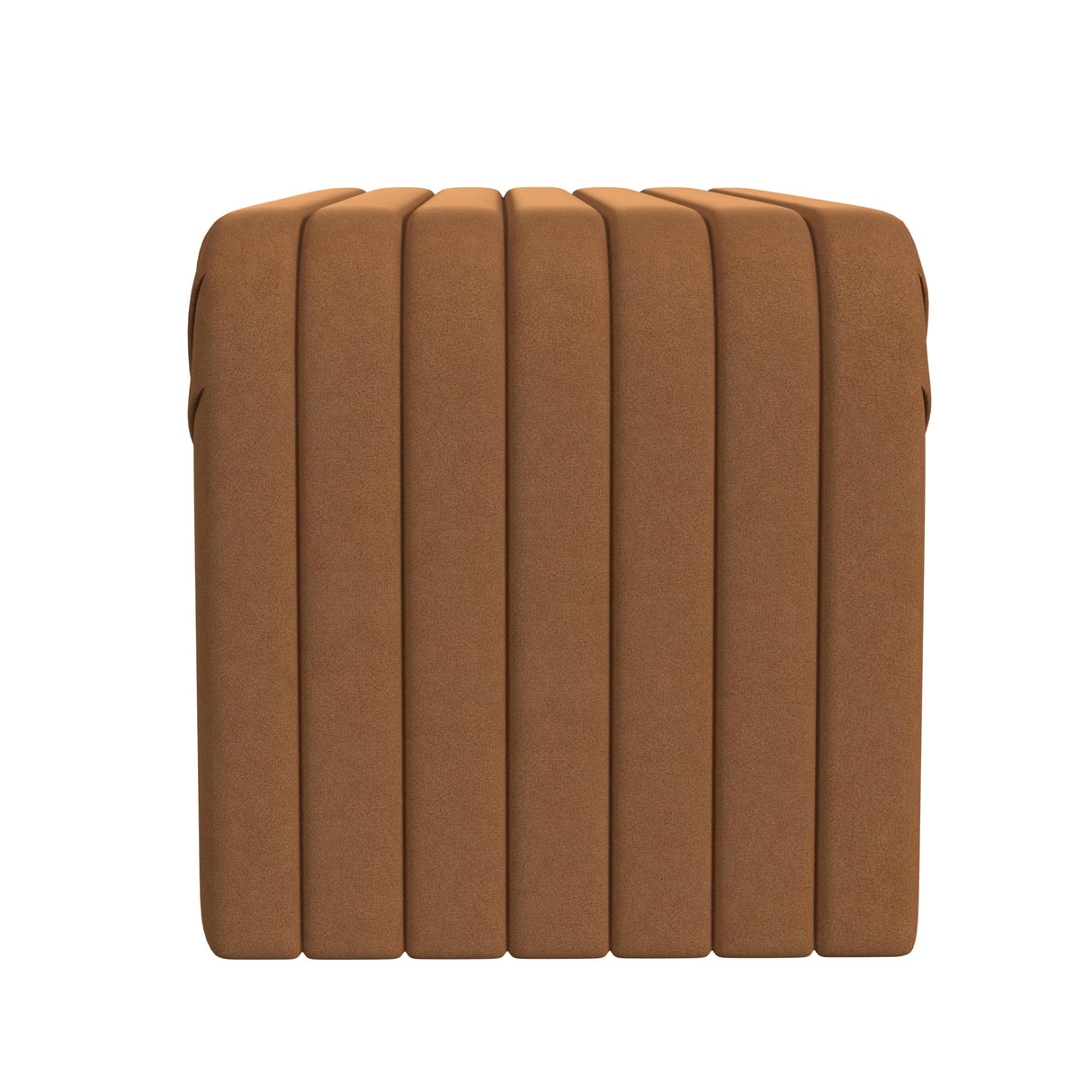 HomePop Arch Channel Bench|Bench for Living Room & Bedroom | Decorative Home Furniture - Rust Orange Velvet HomePop