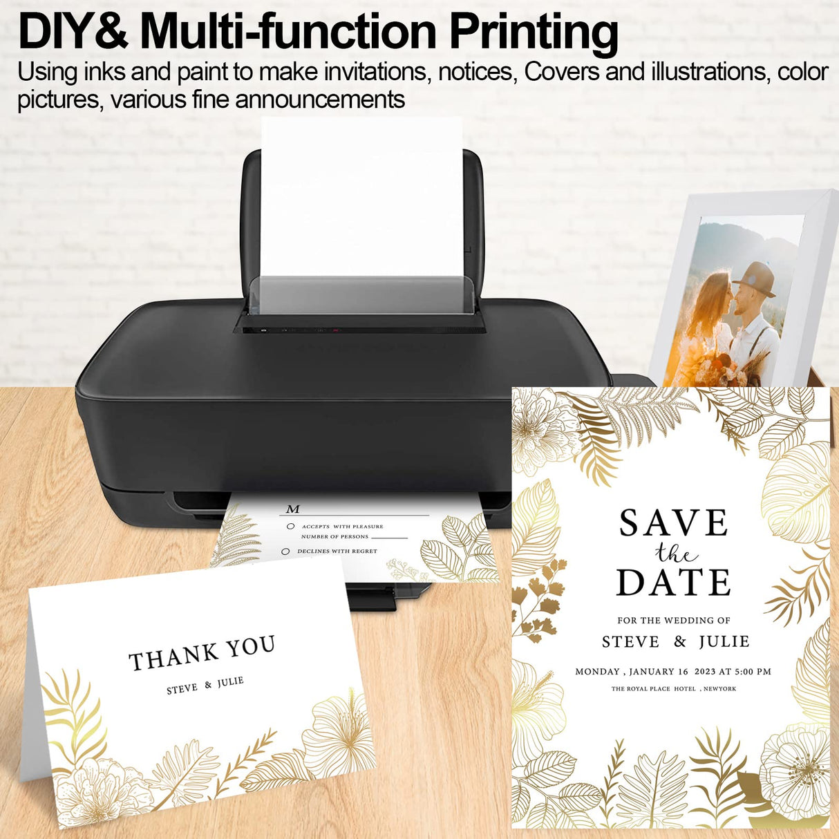 White Cardstock, 8x10 Cardstock Paper, 250gsm Thick Cardstock, Smooth Card Paper,90 Lb Heavy Card Stock Paper, Printer Paper For Stationary Printing, Invitations, Cards, Menus, Images(25Sheets) Joyberg