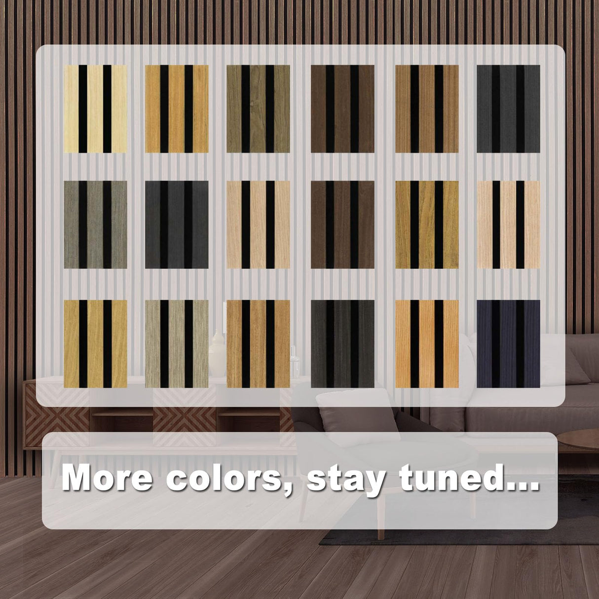 Acoustic Wood Slat Wall Panels, 4-Pack – 23.6 x 23.6 x 0.7 Inches, Sound Absorbing Wood Wall Panels for Stylish Interiors – Covers 15.5 Sq. Ft. (4# Walnut) JUWEI DIRECT