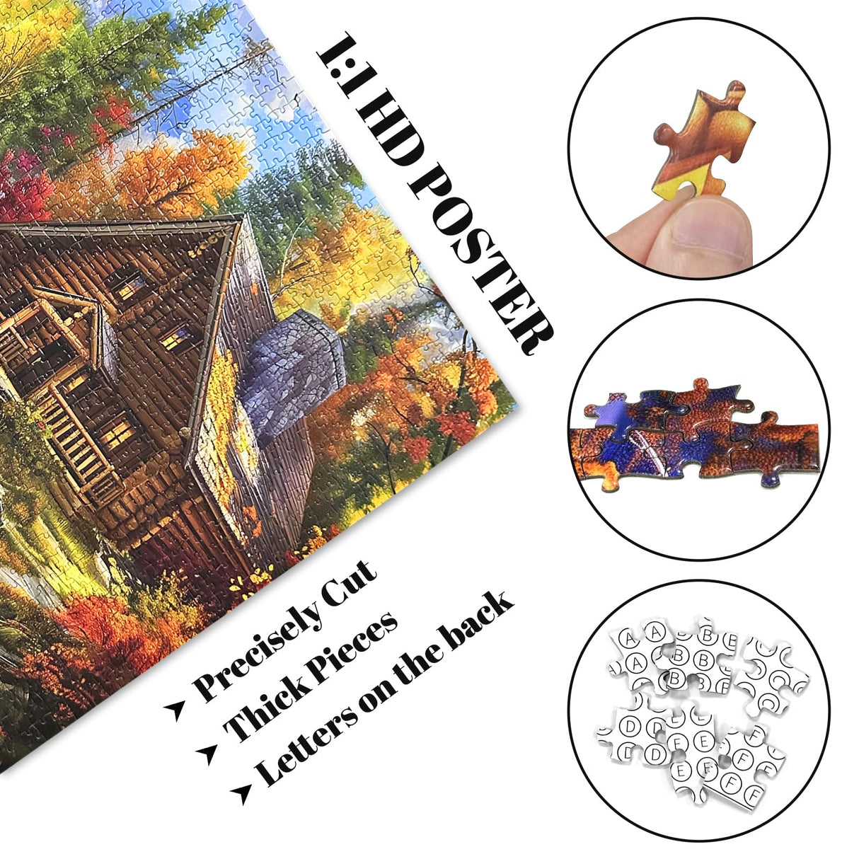 Jigsaw Puzzles 2000 Pieces for Adults Families Bear Village Pieces Fit Together Perfectly Nattork