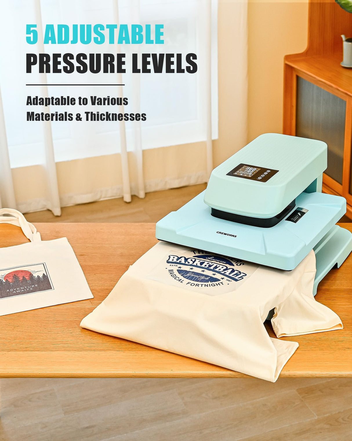 CREWORKS Auto Heat Press Machine for T Shirts, Smart 15x15 Inch T Shirt Press Machine with Auto Press Release, Professional Digital Automatic Heat Press Sublimation Fast Even Tshirt Printing Machine CREWORKS