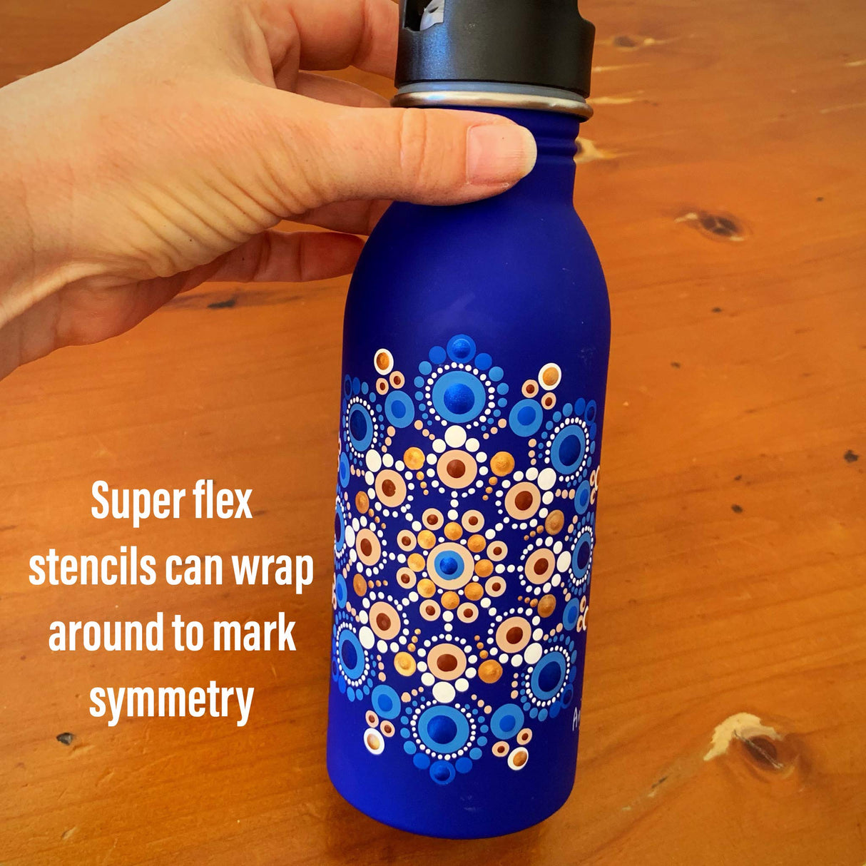 Super Flex Silicone Stencil Set - Dotting Tools - Happy Dotting Company - 2 pc Mandala Stencils - Ideal for Stone Art, Mugs, Bottles Happy Dotting Company